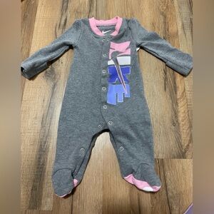 Newborn Nike footed onesie